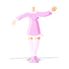 cartoon female body (add photos or mix and match cartoons) N16