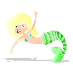 cartoon pretty mermaid N7