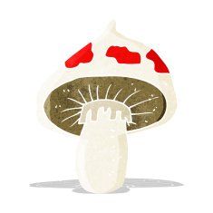 cartoon toadstool N29