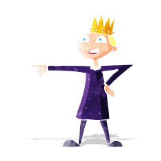 cartoon pointing prince