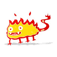 cartoon little fire demon N2