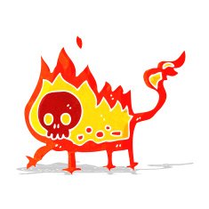 cartoon little fire demon N3