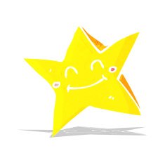 cartoon happy star character