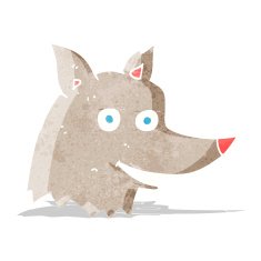 Cartoon Wolf Head N5