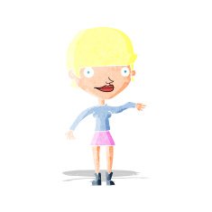 cartoon happy woman N20
