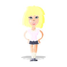 cartoon woman been in fight