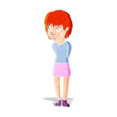 cartoon woman with plaster on face N2