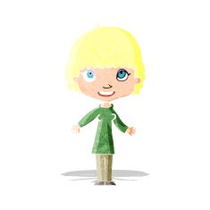 cartoon happy woman N21