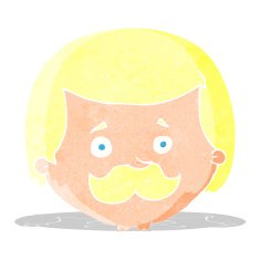 Cartoon Man With Mustache N20