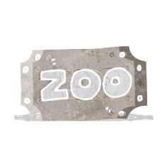 Cartoon Zoo Sign N4