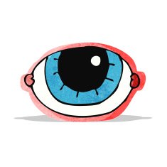 cartoon staring eye