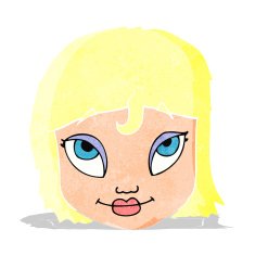 Cartoon Woman Smiling N2