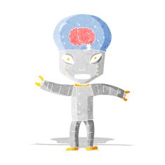 Funny Cartoon Robot N6