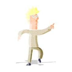 cartoon worried man pointing N2