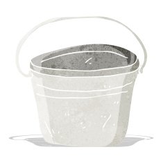 cartoon metal bucket