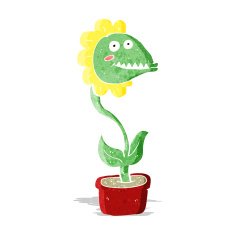 cartoon monster plant