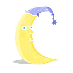 Sleepy Moon Cartoon N3