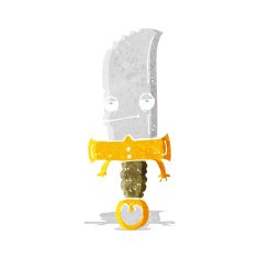 knife cartoon character N3