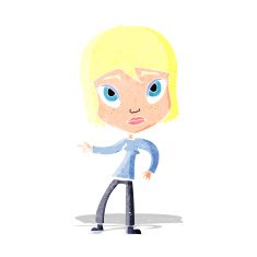 cartoon pointing woman N2