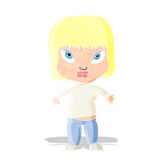 cartoon overweight woman