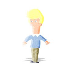 cartoon suspicious man N3