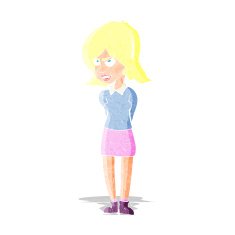 cartoon annoyed woman N14