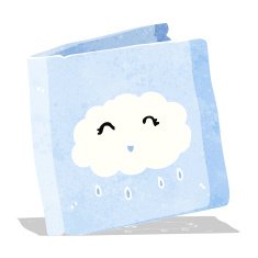 cartoon card with cloud pattern