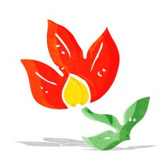 cartoon flower N119