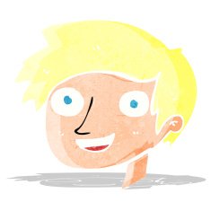 cartoon happy boy face N4