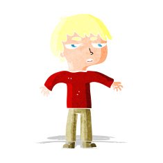 cartoon annoyed boy N2