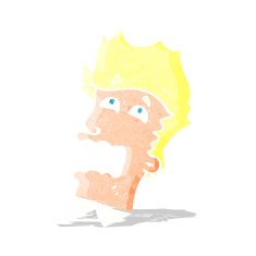 cartoon frightened man N19