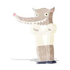 cartoon wolf man N3