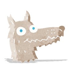 Cartoon Wolf Head N7