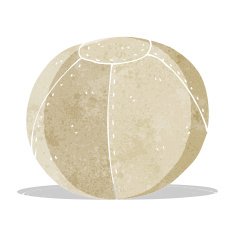 cartoon old stitched football