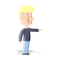 cartoon pointing man N23