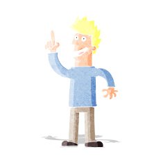cartoon man with great new idea