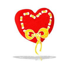 stitched heart cartoon