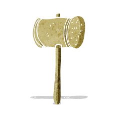 Cartoon Wooden Hammer N2