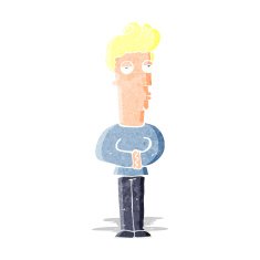 cartoon jaded man