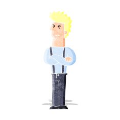 cartoon annoyed man N7