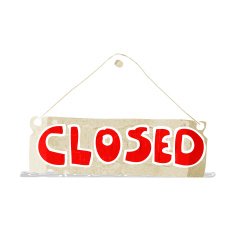cartoon closed shop sign