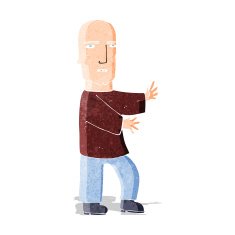 cartoon tough man