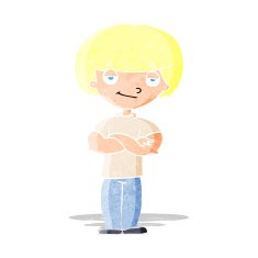 cartoon smug looking man