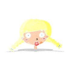 cartoon confused female face