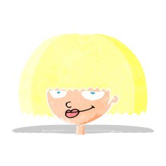 cartoon mean female face