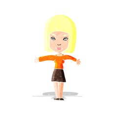 cartoon woman giving thumbs up symbol N2