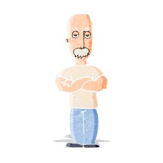 cartoon angry man with mustache