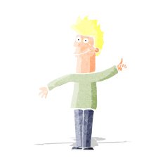 cartoon man with idea N47