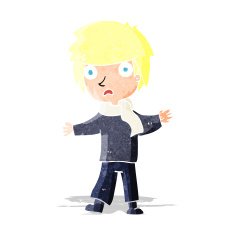 cartoon unhappy boy N2