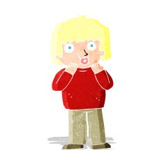 cartoon worried boy N4